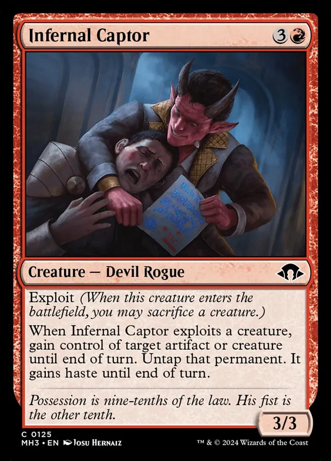 2024 Modern Horizons 3 Infernal Captor #125 common card image