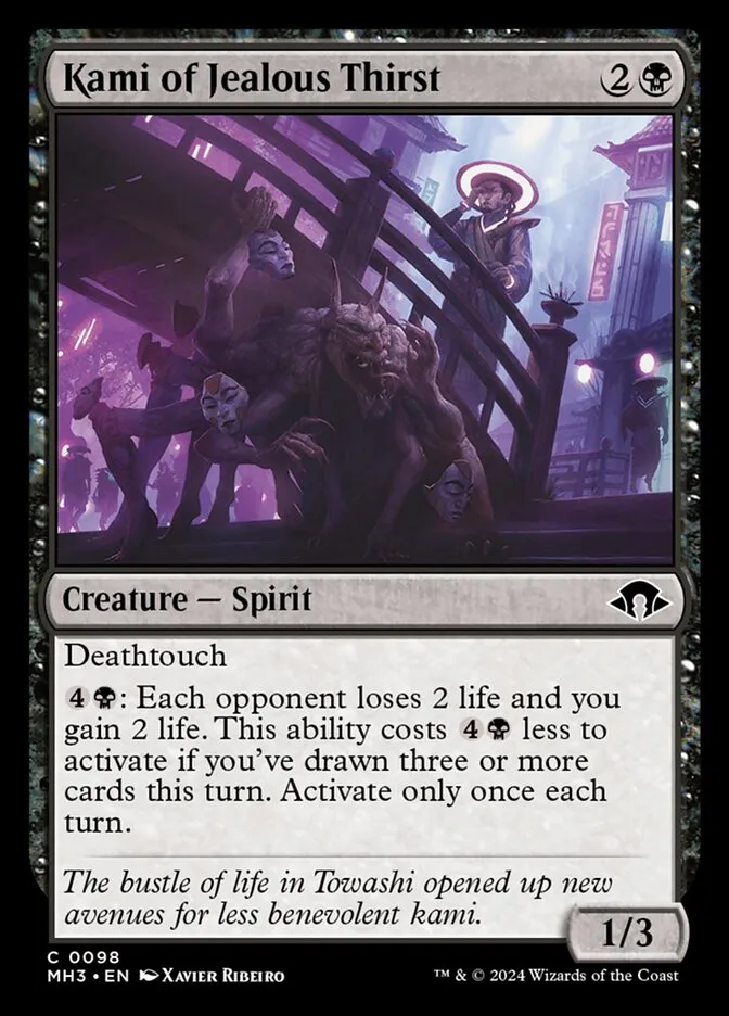 2024 Modern Horizons 3 Kami of Jealous Thirst #98 common card image