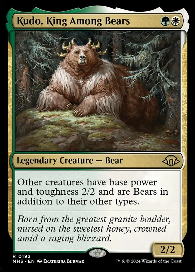2024 Modern Horizons 3 Kudo, King Among Bears #192 rare card image