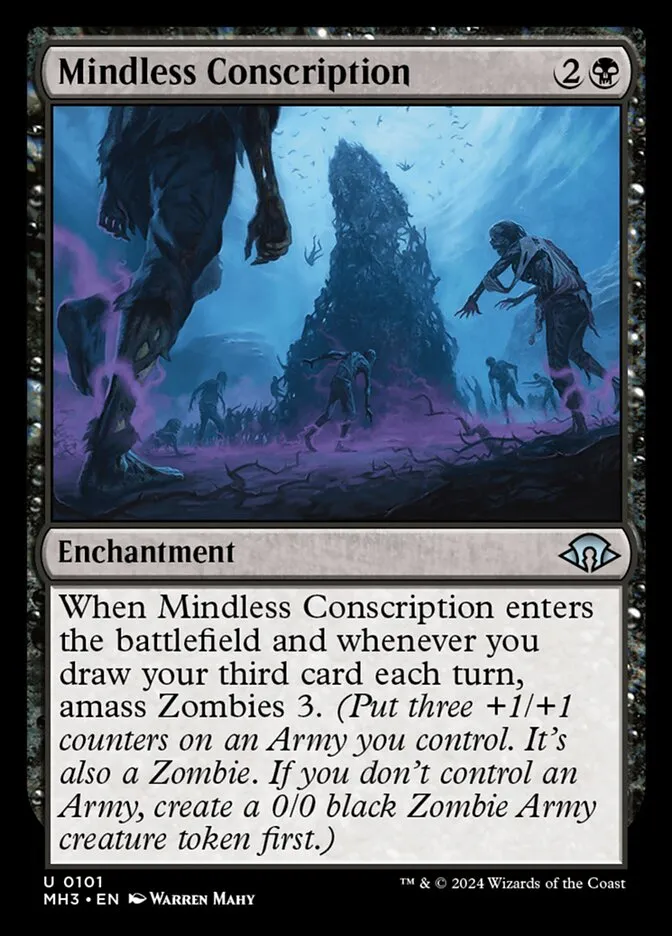 2024 Modern Horizons 3 Mindless Conscription uncommon #101 uncommon card image