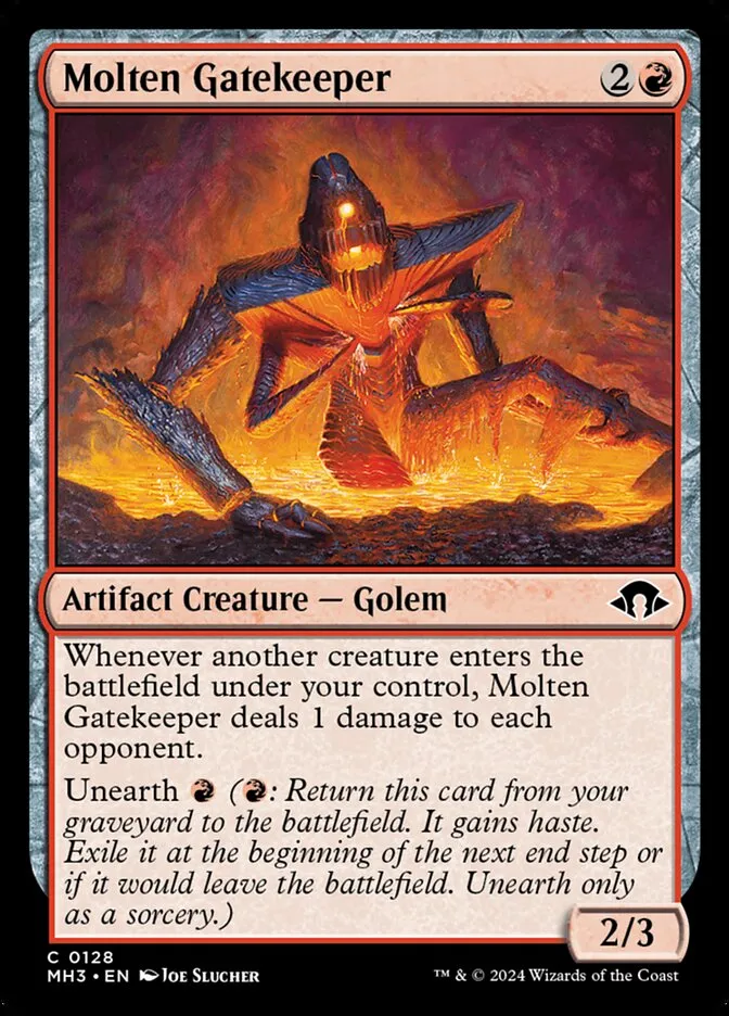 2024 Modern Horizons 3 Molten Gatekeeper common #128 common card image