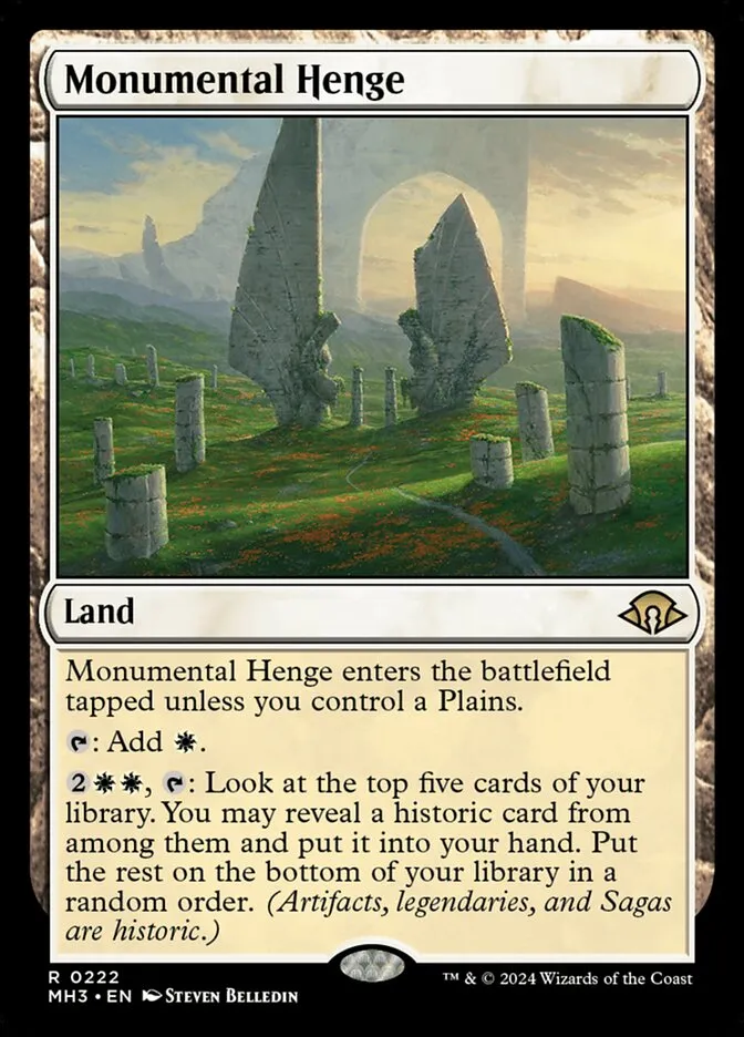 2024 Modern Horizons 3 Monumental Henge #222 rare card image