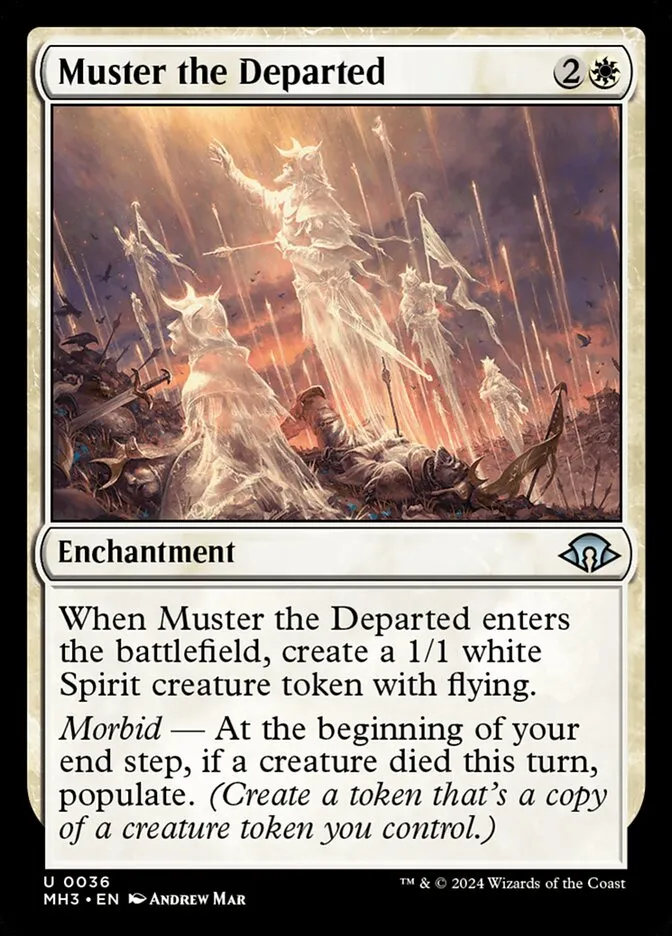 2024 Modern Horizons 3 Muster the Departed #36 uncommon card image