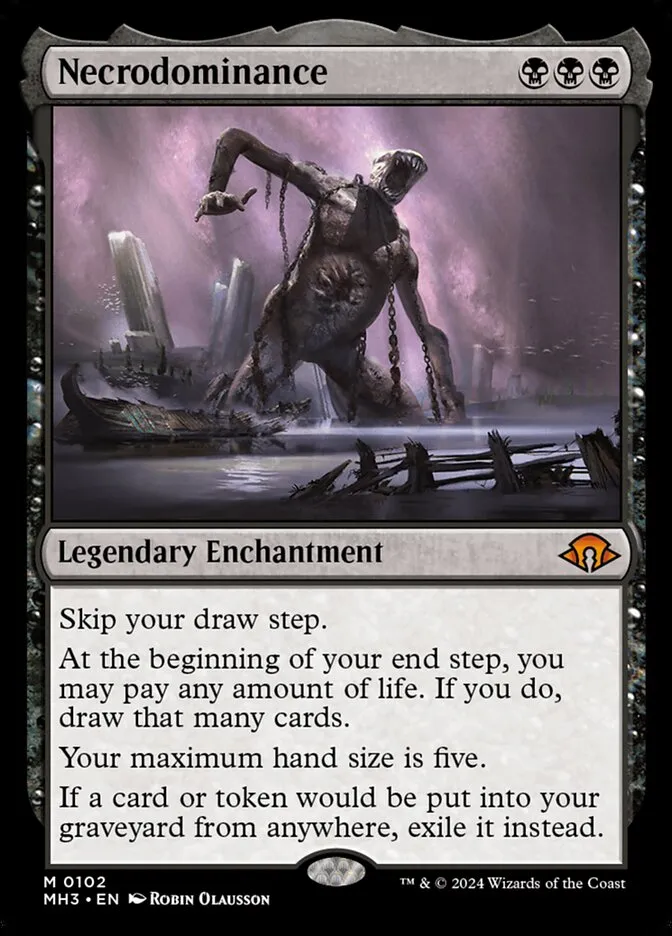 2024 Modern Horizons 3 Necrodominance mythic #102 mythic card image