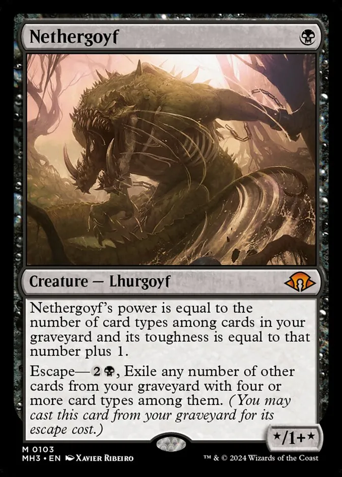 2024 Modern Horizons 3 Nethergoyf #103 mythic card image