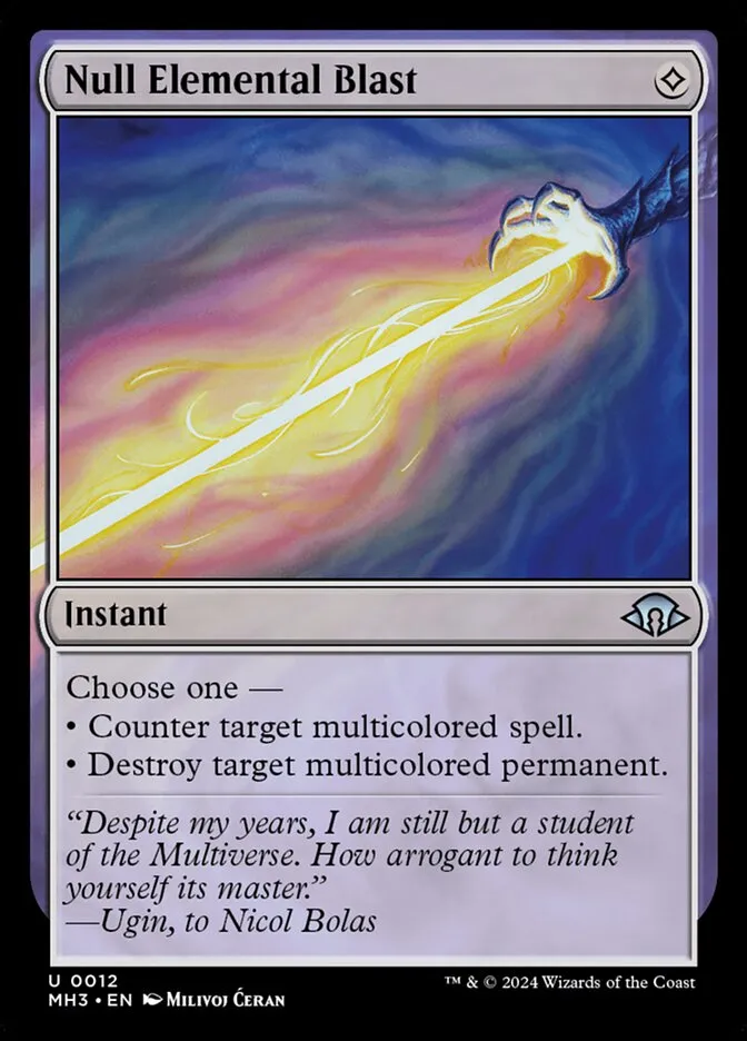 2024 Modern Horizons 3 Null Elemental Blast [Foil] uncommon #12 uncommon card image