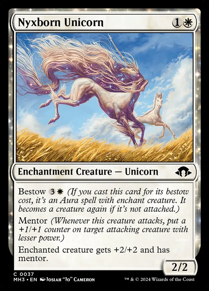 2024 Modern Horizons 3 Nyxborn Unicorn #37 common card image