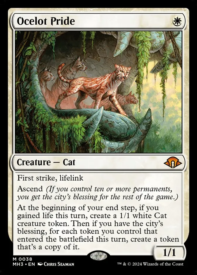 2024 Modern Horizons 3 Ocelot Pride #38 mythic card image