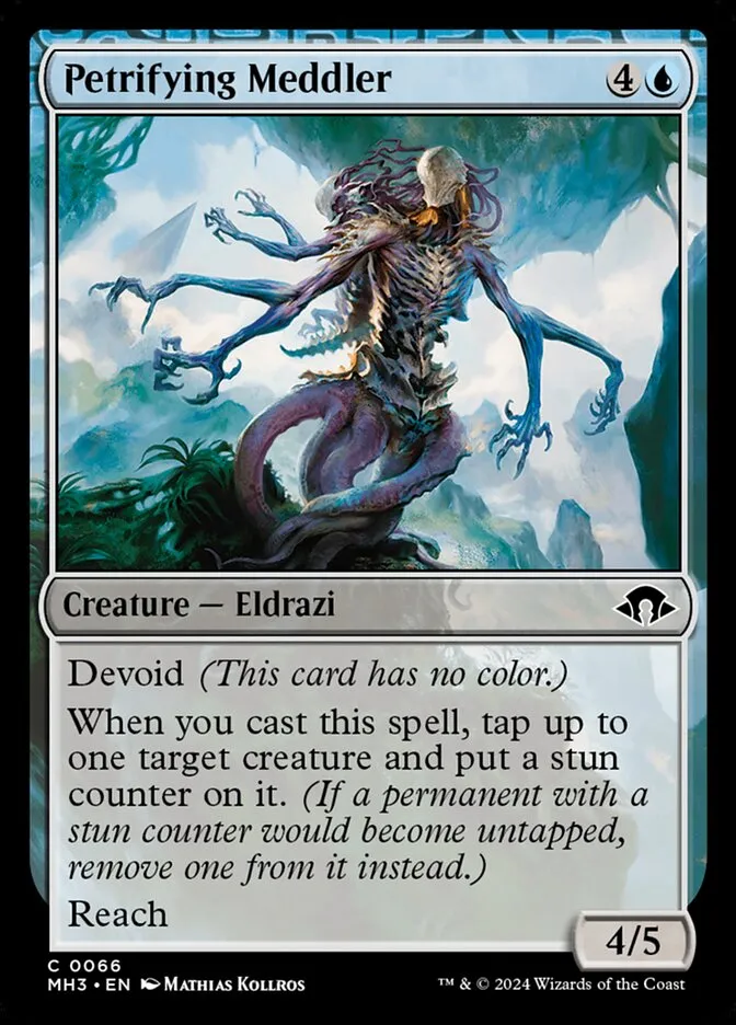 2024 Modern Horizons 3 Petrifying Meddler #66 common card image