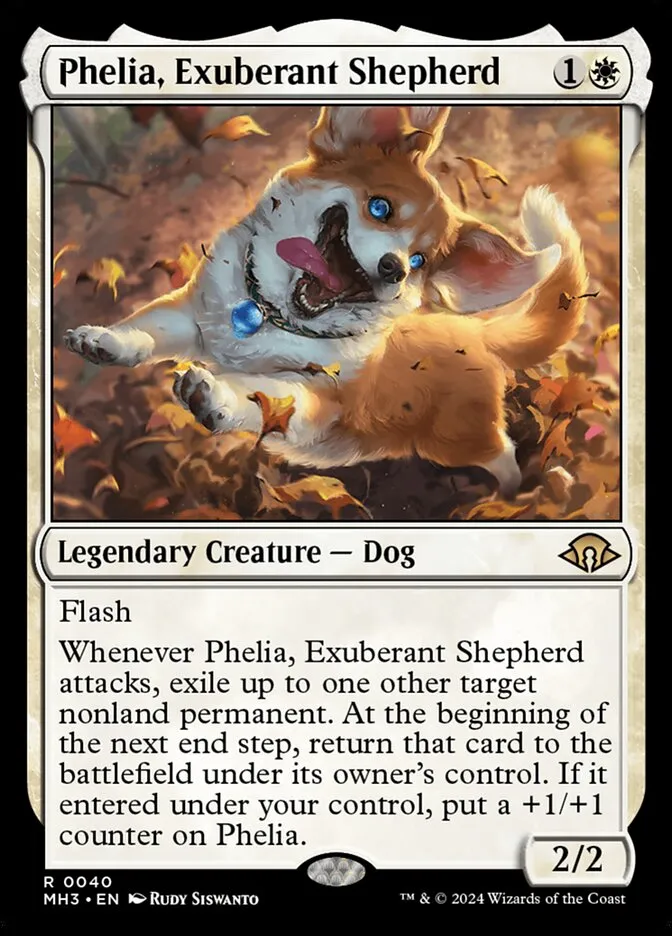2024 Modern Horizons 3 Phelia, Exuberant Shepherd #40 rare card image