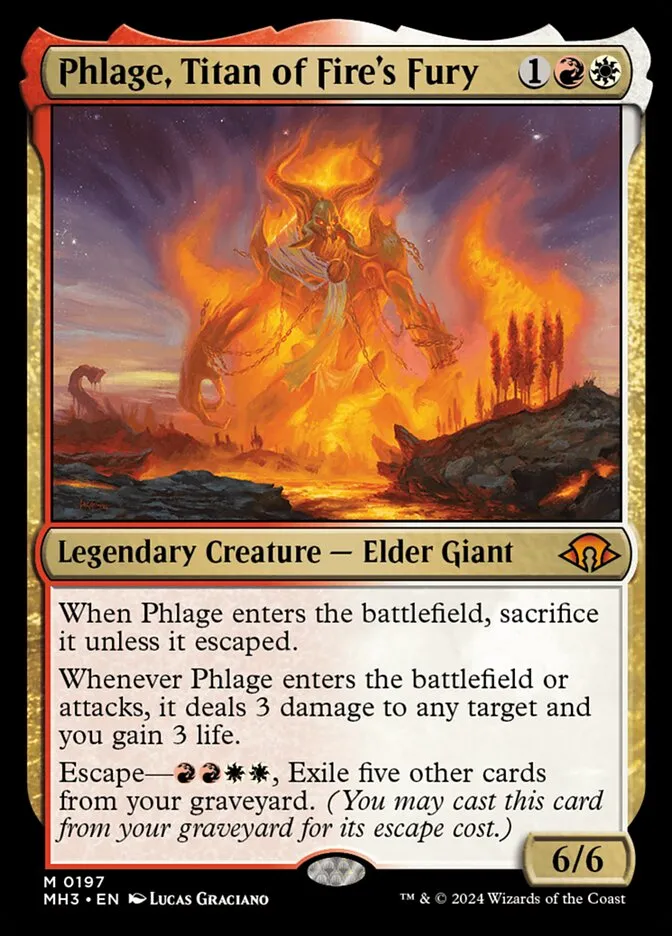 2024 Modern Horizons 3 Phlage, Titan of Fire's Fury #197 mythic card image