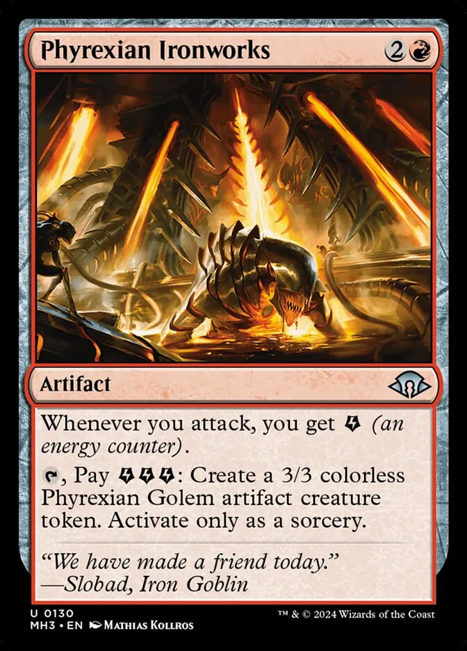 2024 Modern Horizons 3 Phyrexian Ironworks #130 uncommon card image