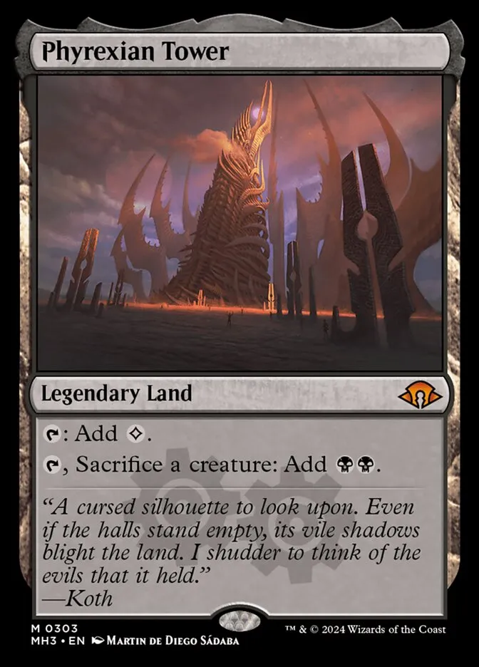 2024 Modern Horizons 3 Phyrexian Tower #303 mythic card image