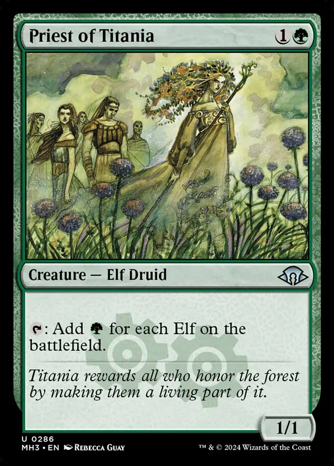 2024 Modern Horizons 3 Priest of Titania #286 uncommon card image