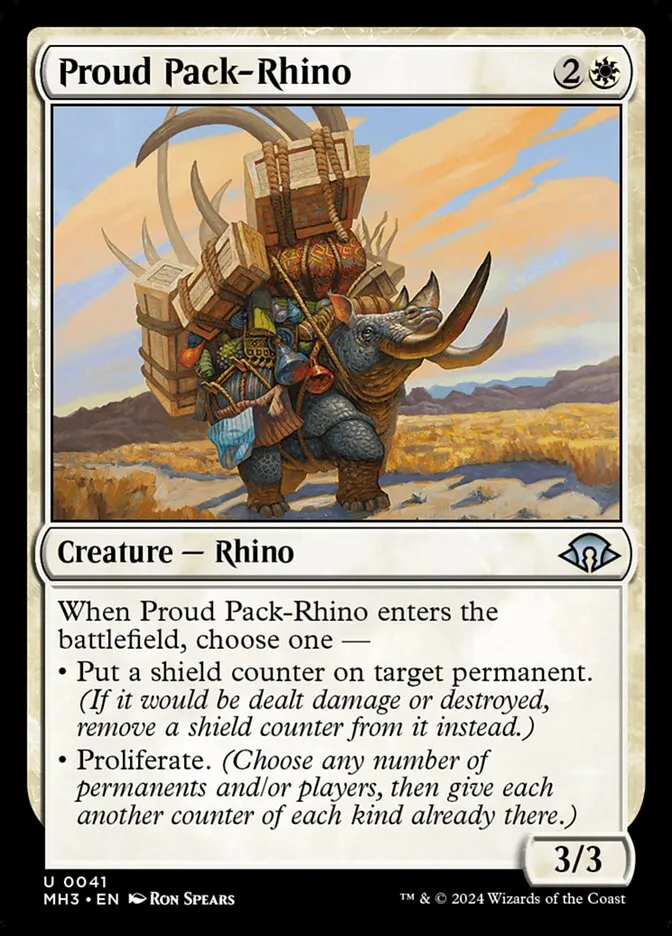 2024 Modern Horizons 3 Proud Pack-Rhino #41 uncommon card image