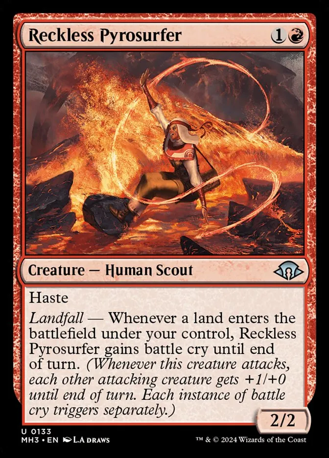 2024 Modern Horizons 3 Reckless Pyrosurfer #133 uncommon card image