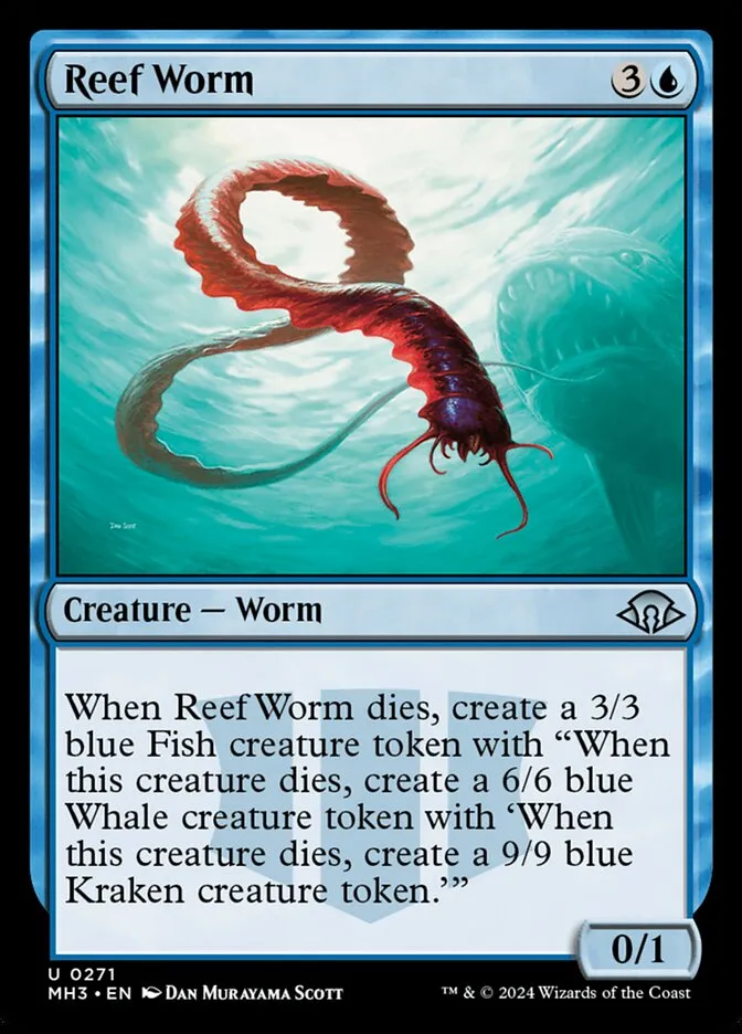 2024 Modern Horizons 3 Reef Worm #271 uncommon card image