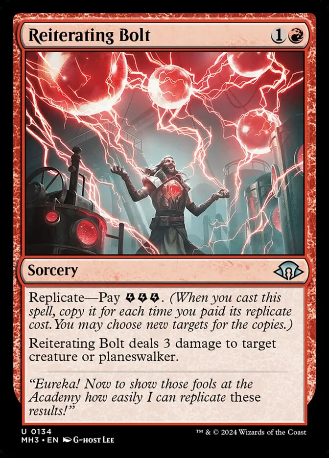 2024 Modern Horizons 3 Reiterating Bolt #134 uncommon card image