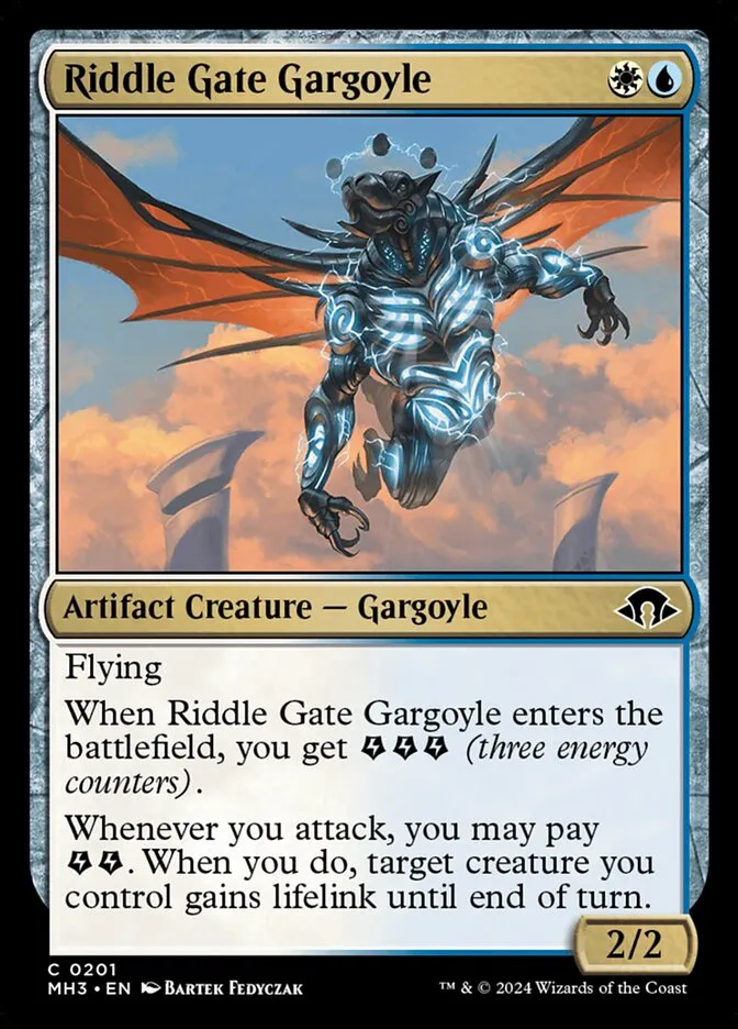 2024 Modern Horizons 3 Riddle Gate Gargoyle common #201 common card image
