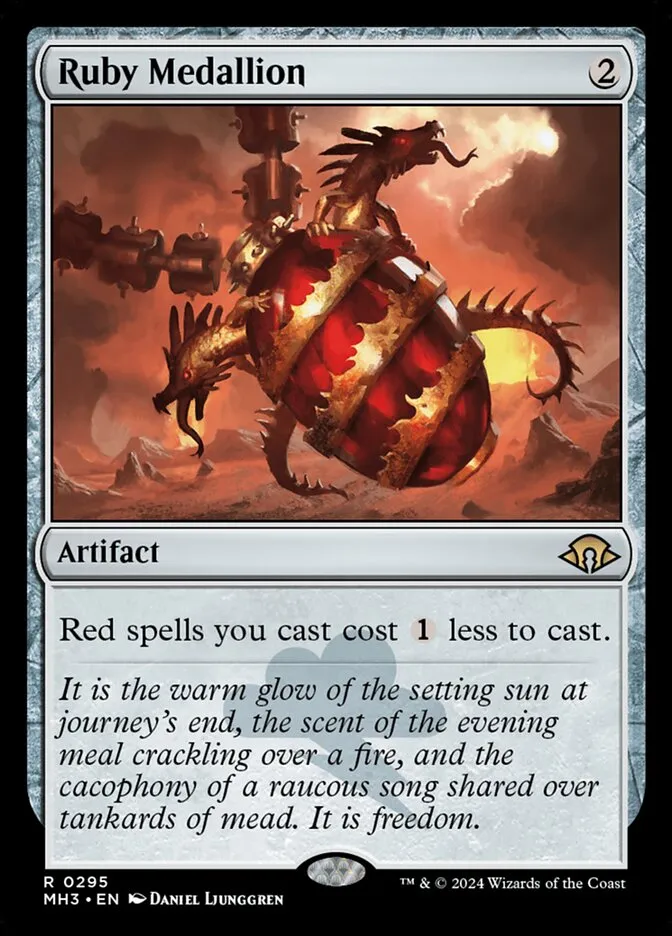 2024 Modern Horizons 3 Ruby Medallion [Foil] rare #295 rare card image