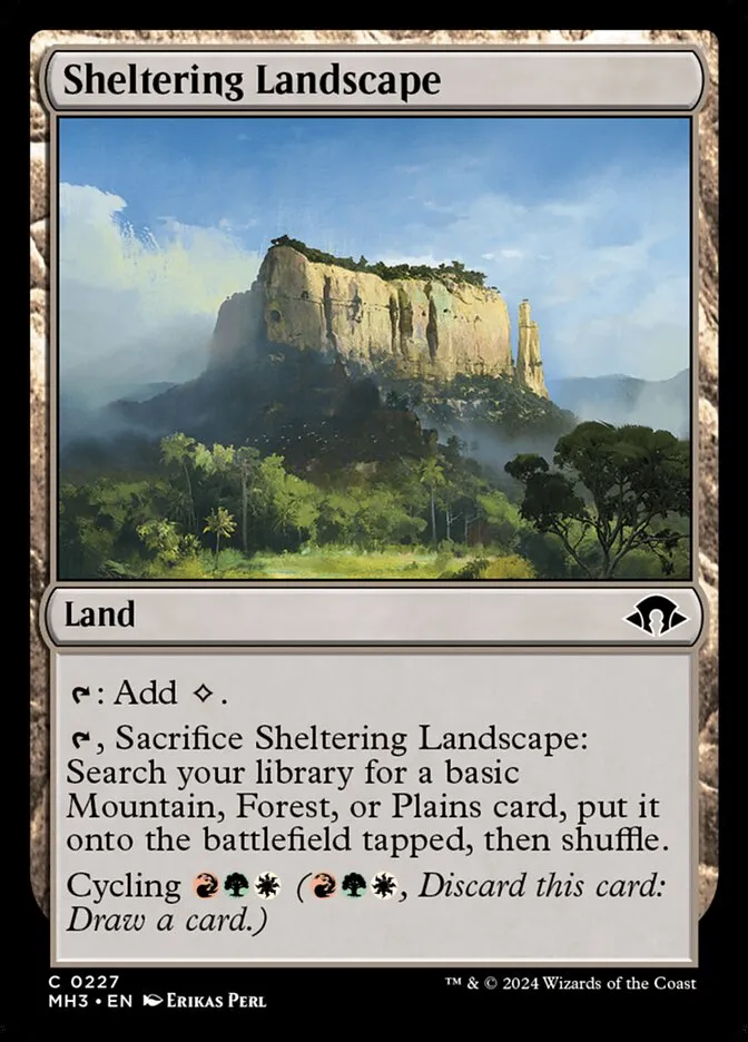 2024 Modern Horizons 3 Sheltering Landscape common #227 common card image