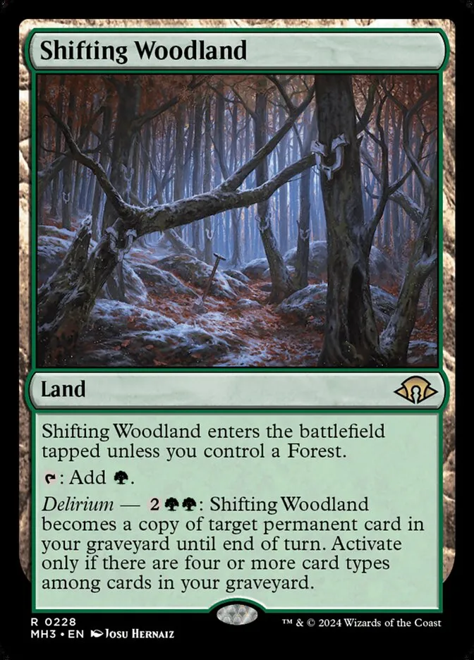2024 Modern Horizons 3 Shifting Woodland #228 rare card image