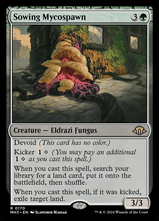 2024 Modern Horizons 3 Sowing Mycospawn #170 rare card image