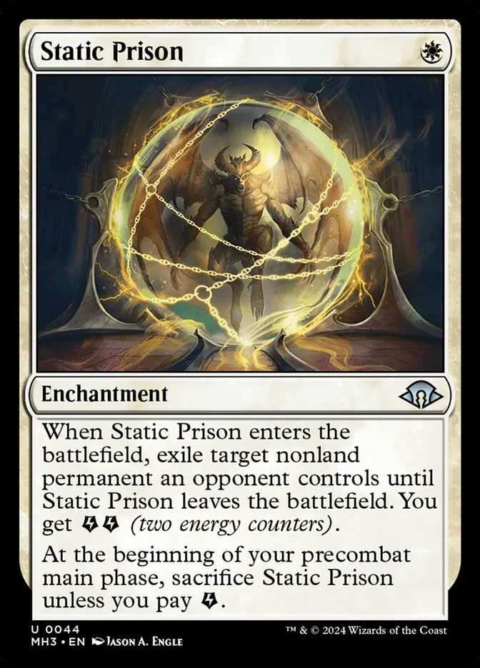 2024 Modern Horizons 3 Static Prison [Foil] uncommon #44 uncommon card image