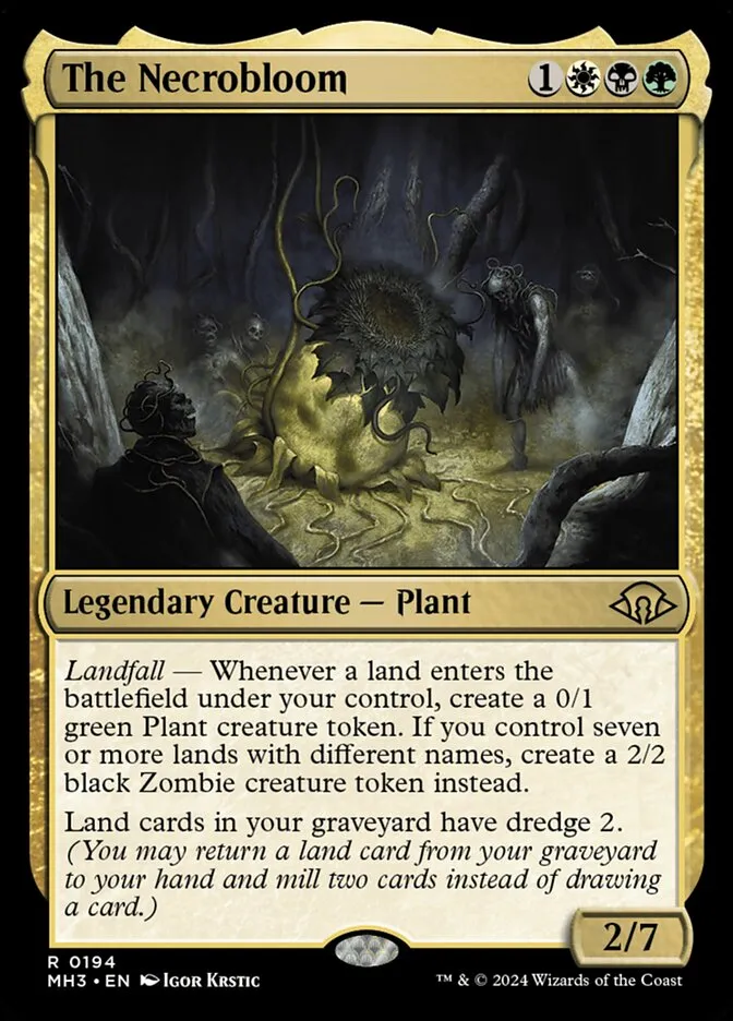 2024 Modern Horizons 3 The Necrobloom #194 rare card image