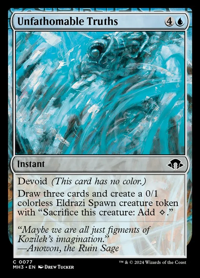2024 Modern Horizons 3 Unfathomable Truths common #77 common card image