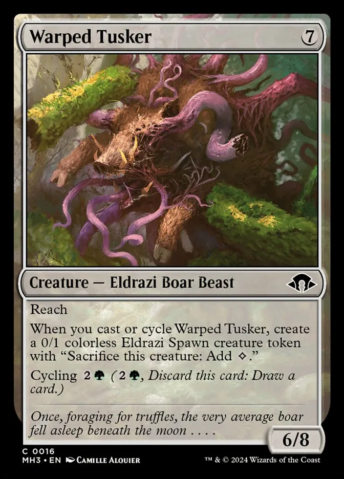 2024 Modern Horizons 3 Warped Tusker common #16 common card image