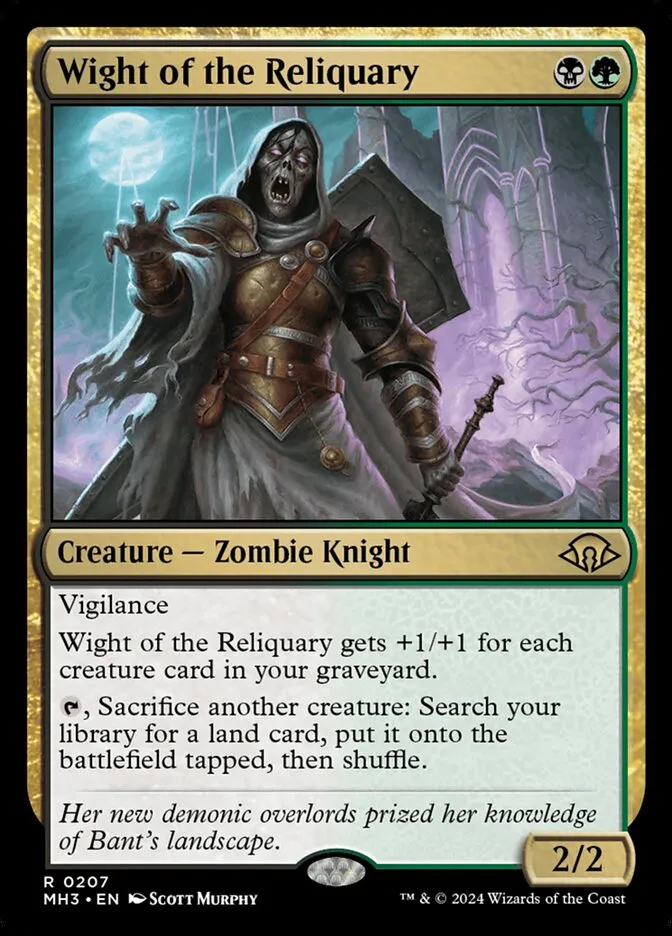 2024 Modern Horizons 3 Wight of the Reliquary #207 rare card image