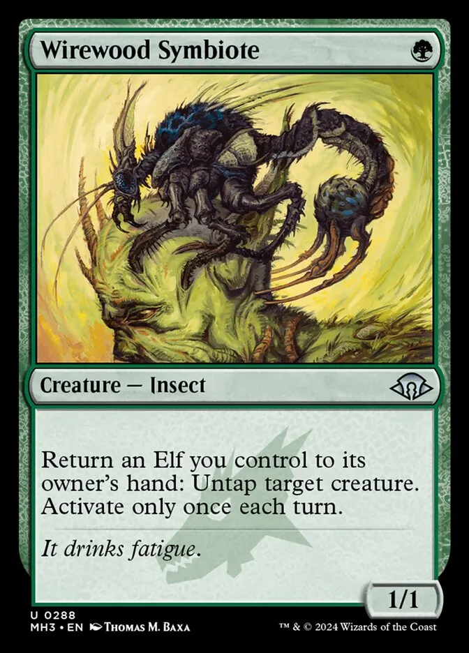 2024 Modern Horizons 3 Wirewood Symbiote #288 uncommon card image
