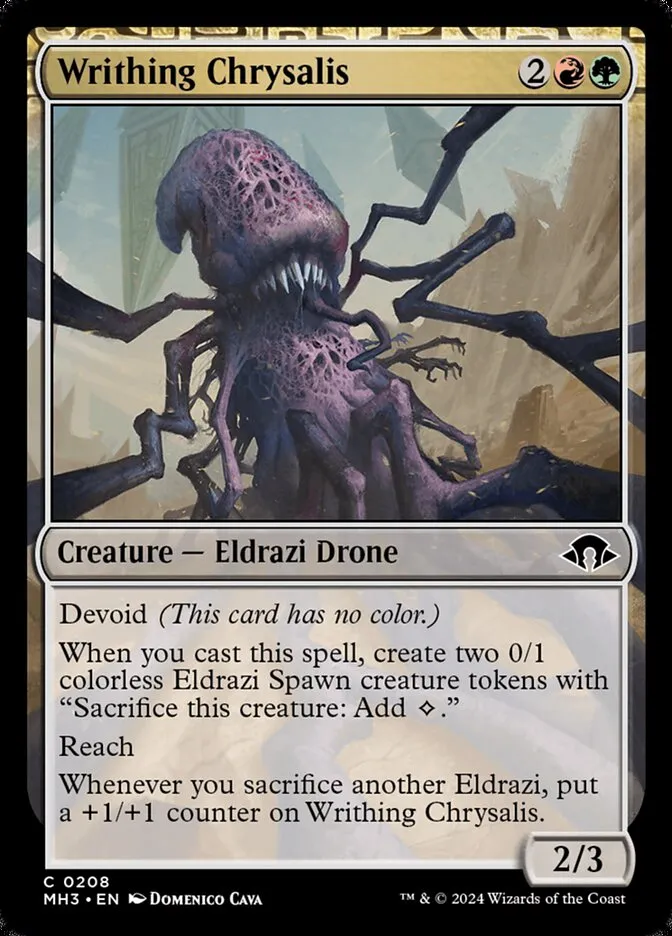 2024 Modern Horizons 3 Writhing Chrysalis #208 common card image