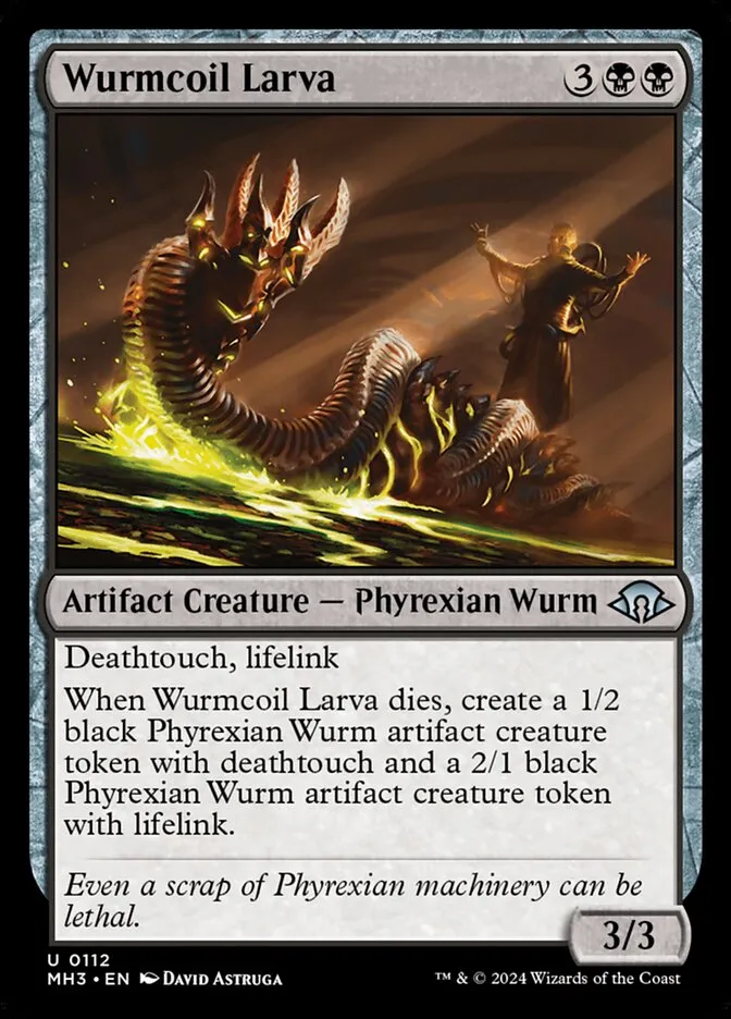 2024 Modern Horizons 3 Wurmcoil Larva #112 uncommon card image