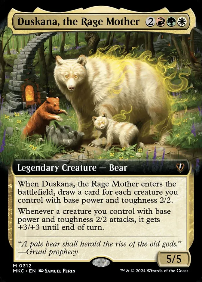 2024 Murders at Karlov Manor Commander Duskana, the Rage Mother [Extended Art] mythic #312 mythic card image