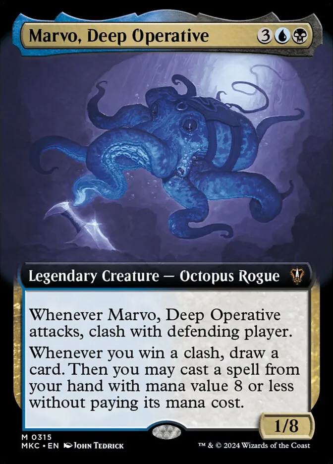 2024 Murders at Karlov Manor Commander Marvo, Deep Operative [Extended Art] mythic #315 mythic card image