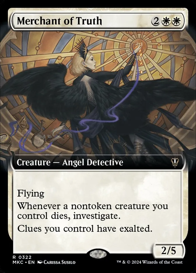 2024 Murders at Karlov Manor Commander Merchant of Truth [Extended Art] rare #322 rare card image