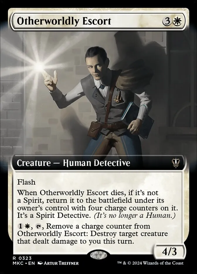 2024 Murders at Karlov Manor Commander Otherworldly Escort [Extended Art] rare #323 rare card image