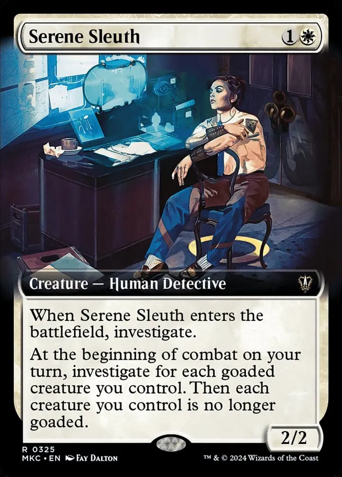 2024 Murders at Karlov Manor Commander Serene Sleuth [Extended Art] rare #325 rare card image