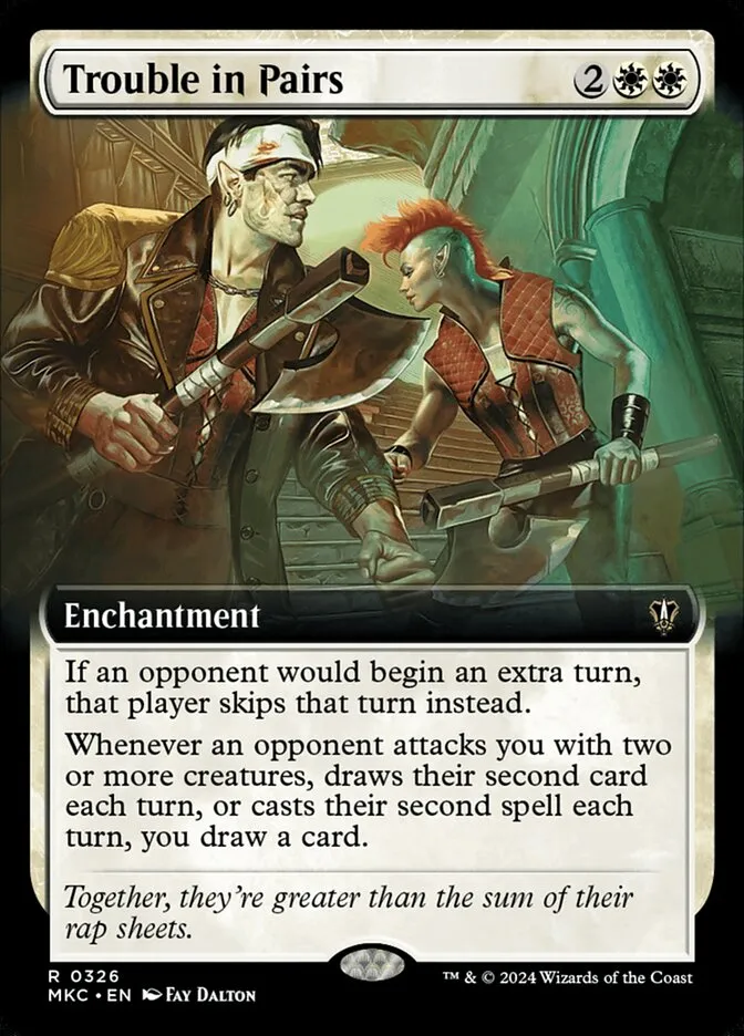 2024 Murders at Karlov Manor Commander Trouble in Pairs [Extended Art] rare #326 rare card image