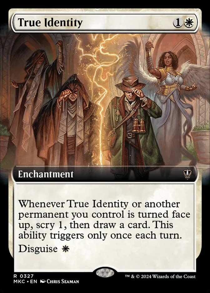 2024 Murders at Karlov Manor Commander True Identity [Extended Art] rare #327 rare card image