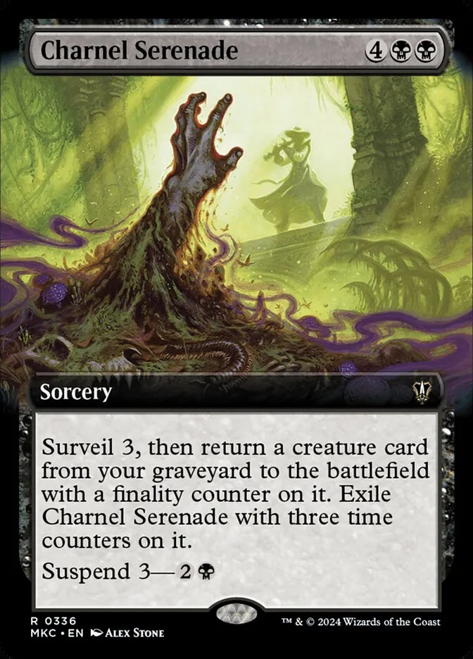 2024 Murders at Karlov Manor Commander Charnel Serenade [Extended Art] rare #336 rare card image
