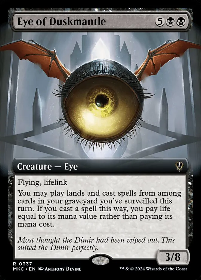 2024 Murders at Karlov Manor Commander Eye of Duskmantle [Extended Art] rare #337 rare card image