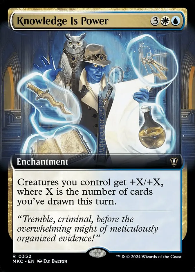 2024 Murders at Karlov Manor Commander Knowledge Is Power [Extended Art] rare #352 rare card image