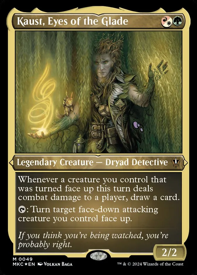 2024 Murders at Karlov Manor Commander Kaust, Eyes of the Glade mythic #49 mythic card image