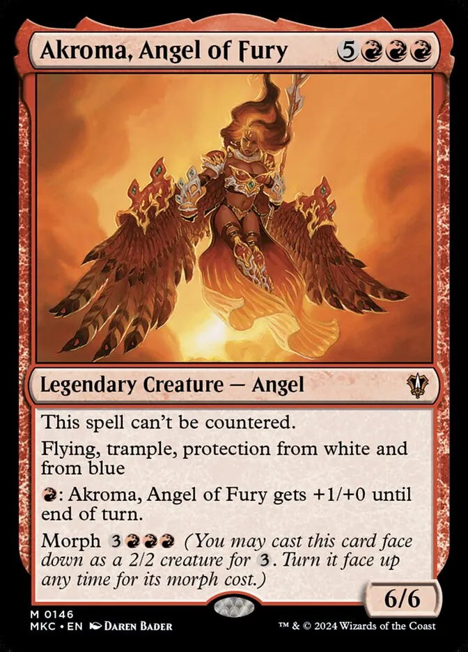 2024 Murders at Karlov Manor Commander Akroma, Angel of Fury #146 mythic card image