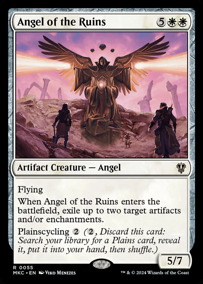 2024 Murders at Karlov Manor Commander Angel of the Ruins rare #55 rare card image
