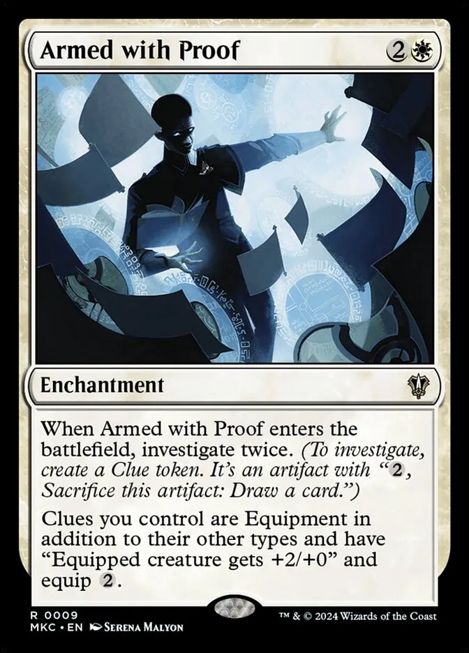 2024 Murders at Karlov Manor Commander Armed with Proof rare #9 rare card image
