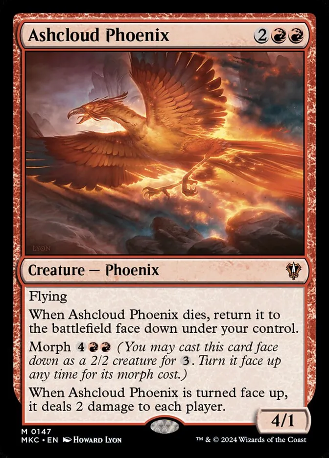 2024 Murders at Karlov Manor Commander Ashcloud Phoenix #147 mythic card image